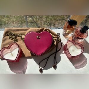 Coach Heart Crossbody Bag in Red